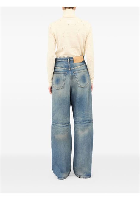 wide leg jeans woman blue MM6 MAISON MARGIELA | S52LA0266 M30017962